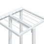 Blumenständer 4 Höhen und Rollen weißes Eisen 44x23x80cm von vidaXL, Topfständer - Ref: Foro24-343116, Preis: 39,59 €, Rabatt: %