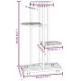 Blumenständer 4 Höhen und Rollen weißes Eisen 44x23x80cm von vidaXL, Topfständer - Ref: Foro24-343116, Preis: 39,14 €, Rabatt: %