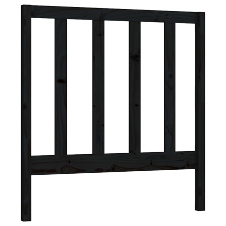 Solid black pine wood bed headboard 81x4x100 cm by vidaXL, Headboards and footboards - Ref: Foro24-817669, Price: 36,99 €, Di...