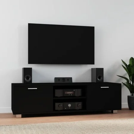 Schwarzer TV-Schrank aus Sperrholz, 140 x 40,5 x 35 cm von vidaXL, TV-Möbel - Ref: Foro24-342624, Preis: 101,42 €, Rabatt: %