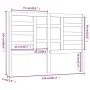 Bettkopfteil aus massivem Kiefernholz, 156 x 4 x 104 cm von vidaXL, Kopf- und Fußteile - Ref: Foro24-818145, Preis: 47,72 €, ...