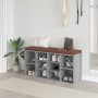 Banco zapatero madera contrachapada gris Sonoma 103x30x48 cm von vidaXL, Bänke für Hallen und Lager - Ref: Foro24-342613, Pre...
