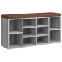 Banco zapatero madera contrachapada gris Sonoma 103x30x48 cm von vidaXL, Bänke für Hallen und Lager - Ref: Foro24-342613, Pre...
