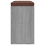 Banco zapatero madera contrachapada gris Sonoma 103x30x48 cm von vidaXL, Bänke für Hallen und Lager - Ref: Foro24-342613, Pre...