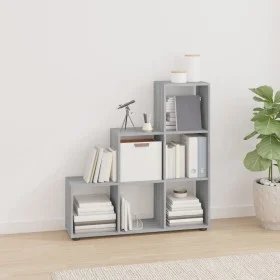 Sonoma gray plywood ladder-shaped shelving unit by vidaXL, Bookcases and shelves - Ref: Foro24-342607, Price: 80,60 €, Discou...