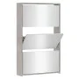 Shoe rack and mirror cabinet 3 levels concrete gray 63x17x102.5 cm by vidaXL, Shoe racks and shoe organizers - Ref: Foro24-34...