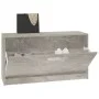 Banco zapatero madera contrachapada gris hormigón 80x24x45 cm by vidaXL, Shoe racks and shoe organizers - Ref: Foro24-342642,...