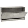 Banco zapatero madera contrachapada gris hormigón 80x24x45 cm by vidaXL, Shoe racks and shoe organizers - Ref: Foro24-342642,...