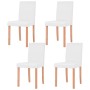 Sillas mesa de comedor 5 pzas roble cuero artificial color crema de vidaXL, muebles para cocinas y comedores - Ref: Foro24-24...