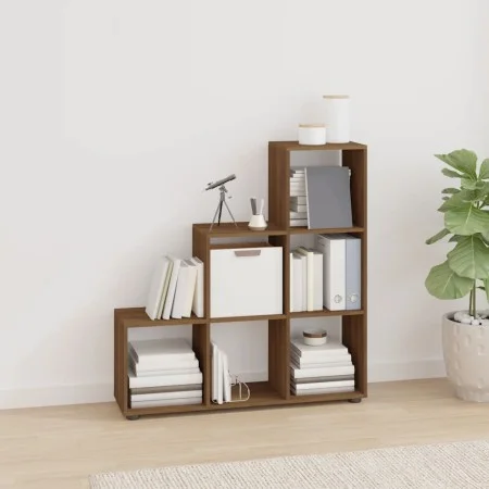 Estantería forma de escalera madera contrachapada roble marrón de vidaXL, Librerías y estanterías - Ref: Foro24-342608, Preci...