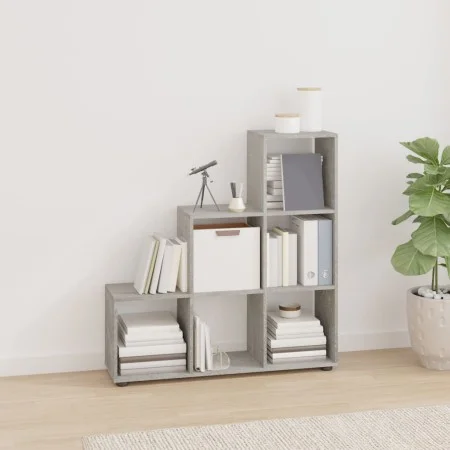 Concrete gray plywood ladder-shaped shelving unit by vidaXL, Bookcases and shelves - Ref: Foro24-342604, Price: 87,30 €, Disc...