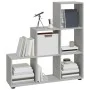 Concrete gray plywood ladder-shaped shelving unit by vidaXL, Bookcases and shelves - Ref: Foro24-342604, Price: 87,30 €, Disc...