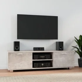 Concrete gray plywood TV cabinet 140x40.5x35cm by vidaXL, TV Furniture - Ref: Foro24-342625, Price: 93,88 €, Discount: %