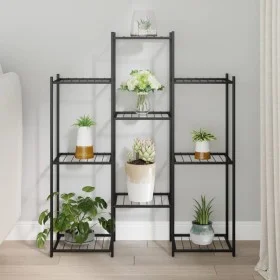 Eisen Blumenständer schwarz 83x25x100 cm von vidaXL, Topfständer - Ref: Foro24-343123, Preis: 53,20 €, Rabatt: %