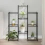 Soporte para flores de hierro negro 83x25x100 cm de vidaXL, Soportes para macetas - Ref: Foro24-343123, Precio: 52,90 €, Desc...