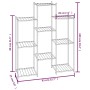 Eisen Blumenständer schwarz 83x25x100 cm von vidaXL, Topfständer - Ref: Foro24-343123, Preis: 53,85 €, Rabatt: %