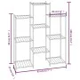 Soporte para flores de hierro negro 83x25x100 cm de vidaXL, Soportes para macetas - Ref: Foro24-343123, Precio: 52,90 €, Desc...