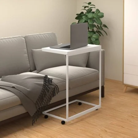 Weißer Beistelltisch aus Sperrholz mit Rollen 55x35x70 cm von vidaXL, Couchtisch - Ref: Foro24-343103, Preis: 41,68 €, Rabatt: %