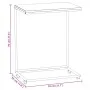 Weißer Beistelltisch aus Sperrholz mit Rollen 55x35x70 cm von vidaXL, Couchtisch - Ref: Foro24-343103, Preis: 41,68 €, Rabatt: %