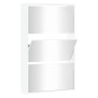 Shoe cabinet with mirror, 3 levels, glossy white, 63x17x102.5 cm by vidaXL, Shoe racks and shoe organizers - Ref: Foro24-3426...