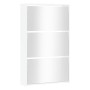 Shoe cabinet with mirror, 3 levels, glossy white, 63x17x102.5 cm by vidaXL, Shoe racks and shoe organizers - Ref: Foro24-3426...