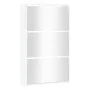 Shoe cabinet with mirror, 3 levels, glossy white, 63x17x102.5 cm by vidaXL, Shoe racks and shoe organizers - Ref: Foro24-3426...