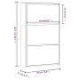 Shoe cabinet with mirror, 3 levels, glossy white, 63x17x102.5 cm by vidaXL, Shoe racks and shoe organizers - Ref: Foro24-3426...