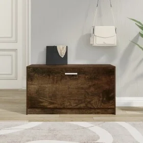 Bank Schuhmacher aus geräucherter Eichen-Sperrholzplatte 80x24x45 cm von vidaXL, Schuhregale und Schuhorganisatoren - Ref: Fo...