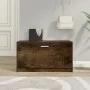 Banco zapatero madera contrachapada roble ahumado 80x24x45 cm de vidaXL, Zapateros y organizadores de calzado - Ref: Foro24-3...