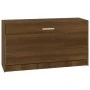 Banco zapatero madera contrachapada marrón roble 80x24x45 cm by vidaXL, Shoe racks and shoe organizers - Ref: Foro24-342646, ...