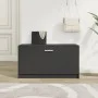 Black plywood shoe bench 80x24x45 cm by vidaXL, Shoe racks and shoe organizers - Ref: Foro24-342641, Price: 72,68 €, Discount: %