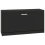 Black plywood shoe bench 80x24x45 cm by vidaXL, Shoe racks and shoe organizers - Ref: Foro24-342641, Price: 72,68 €, Discount: %