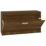 Banco zapatero madera contrachapada marrón roble 80x24x45 cm by vidaXL, Shoe racks and shoe organizers - Ref: Foro24-342646, ...
