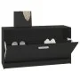Black plywood shoe bench 80x24x45 cm by vidaXL, Shoe racks and shoe organizers - Ref: Foro24-342641, Price: 72,68 €, Discount: %