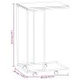 Black plywood side table with wheels 40x30x63.5 cm by vidaXL, Coffee table - Ref: Foro24-343096, Price: 32,98 €, Discount: %