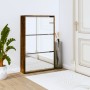 Schuhschrank und Spiegel mit 3 Ebenen in geräucherter Eiche, 63x17x102,5 cm. von vidaXL, Schuhregale und Schuhorganisatoren -...