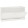 Schuhbank aus glänzend weißem Sperrholz, 80 x 24 x 45 cm von vidaXL, Schuhregale und Schuhorganisatoren - Ref: Foro24-342643,...