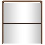 Shoe cabinet with mirror 2 levels brown oak 63x17x67 cm by vidaXL, Shoe racks and shoe organizers - Ref: Foro24-342634, Price...