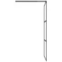 Accessible shower screen black frosted ESG glass 80x195cm by vidaXL, Shower walls and screens - Ref: Foro24-151876, Price: 17...