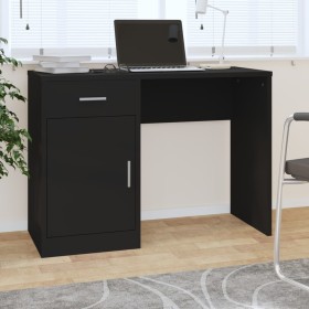 Escritorio con cajón y armario madera negro 100x40x73 cm de vidaXL, Escritorios - Ref: Foro24-342653, Precio: 85,84 €, Descue...