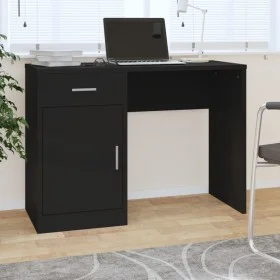 Schreibtisch mit Schublade und schwarzem Holzschrank 100x40x73 cm von vidaXL, Schreibtische - Ref: Foro24-342653, Preis: 84,5...