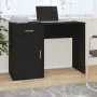 Desk with drawer and black wooden cabinet 100x40x73 cm by vidaXL, Desks - Ref: Foro24-342653, Price: 84,57 €, Discount: %