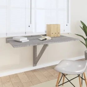 Wandklapptisch aus grauem Sonoma-Sperrholz, 100 x 60 x 56 cm von vidaXL, Klapptische - Ref: Foro24-342651, Preis: 69,64 €, Ra...