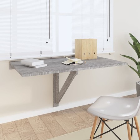 Sonoma gray plywood folding wall table 100x60x56 cm by vidaXL, Folding tables - Ref: Foro24-342651, Price: 62,57 €, Discount: %