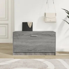 Sonoma gray plywood shoe bench 80x24x45 cm by vidaXL, Shoe racks and shoe organizers - Ref: Foro24-342645, Price: 68,59 €, Di...