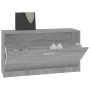 Banco zapatero madera contrachapada gris Sonoma 80x24x45 cm de vidaXL, Zapateros y organizadores de calzado - Ref: Foro24-342...