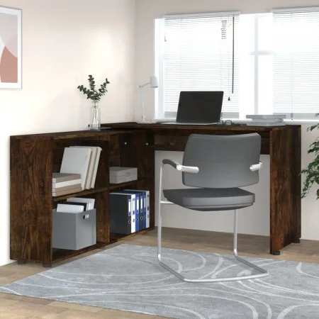 Eckschreibtisch aus geräuchertem Eichensperrholz von vidaXL, Schreibtische - Ref: Foro24-342662, Preis: 166,62 €, Rabatt: %