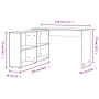Eckschreibtisch aus geräuchertem Eichensperrholz von vidaXL, Schreibtische - Ref: Foro24-342662, Preis: 169,25 €, Rabatt: %