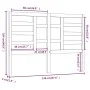 Cabecero de cama madera maciza de pino gris 146x4x104 cm de vidaXL, Cabeceros y pies de cama - Ref: Foro24-818142, Precio: 31...