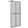 Begehbare Duschabtrennung aus dunklem, gehärtetem Glas 90x195 cm von vidaXL, Duschwände und Duschwände - Ref: Foro24-151885, ...